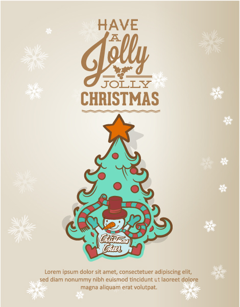 Jolly Christmas background 6 vector design