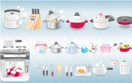 Kitchen Icons vector material