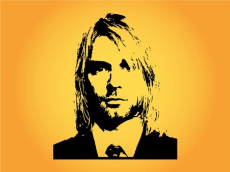 Kurt Cobain set vector