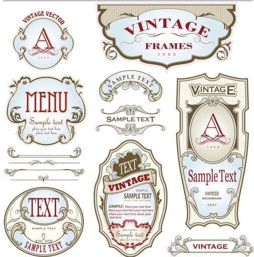 Labels graphic vector