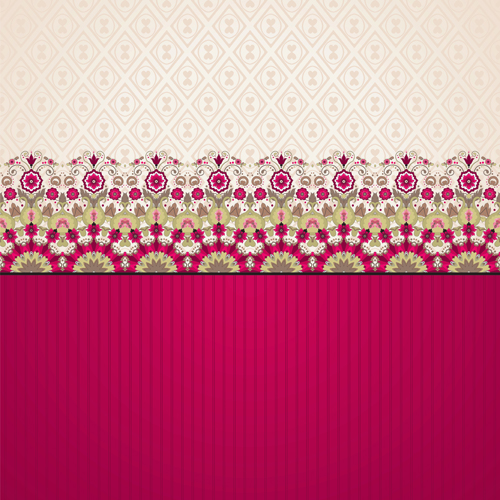 Lace floral background 1 vector