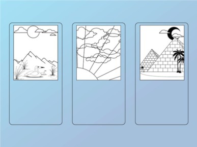 Landscape Cards vectors graphics