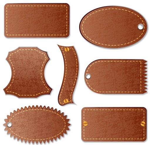 Leather Stickers vector