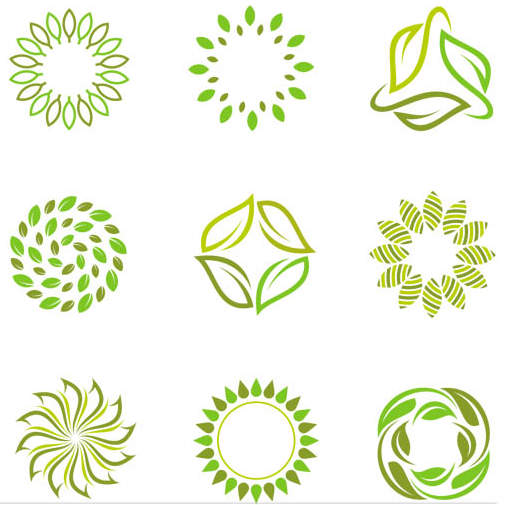 Leaves Green Logotypes Illustration vector