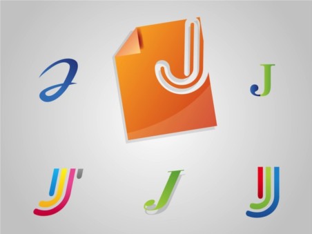 Letter J Logos vector