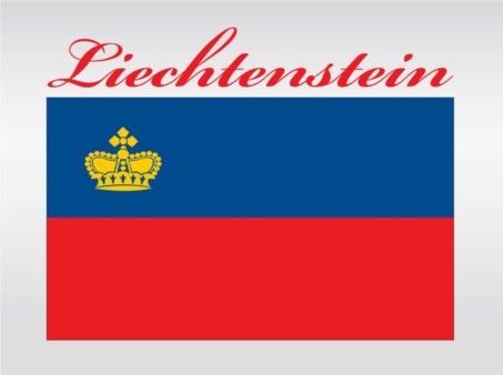 Liechtenstein Flag shiny vector