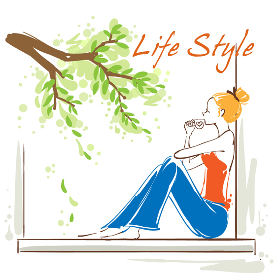 Life style 2 vector graphic