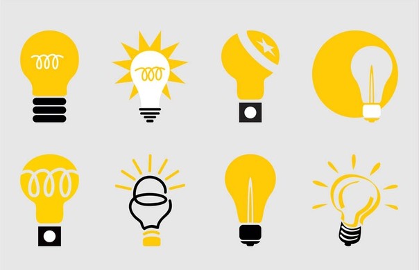 Lightbulbs Icon free design vector