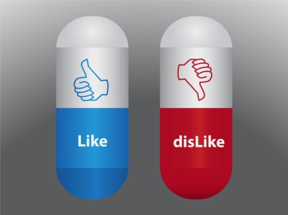Like Dislike Pills Illustration vector