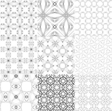 Line Patterns background set vector