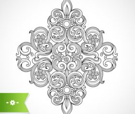 Lines floral ornaments illustration vector 02