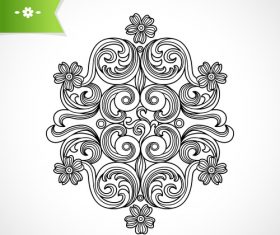 Lines floral ornaments illustration vector 03