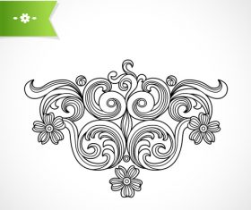 Lines floral ornaments illustration vector 04