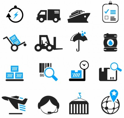 Logistics and Shipping Icons art creative vector