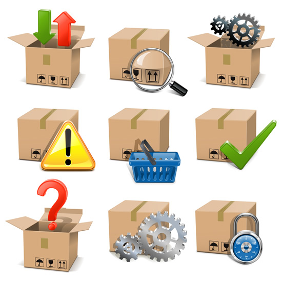 Logistics and transport icons 5 vector