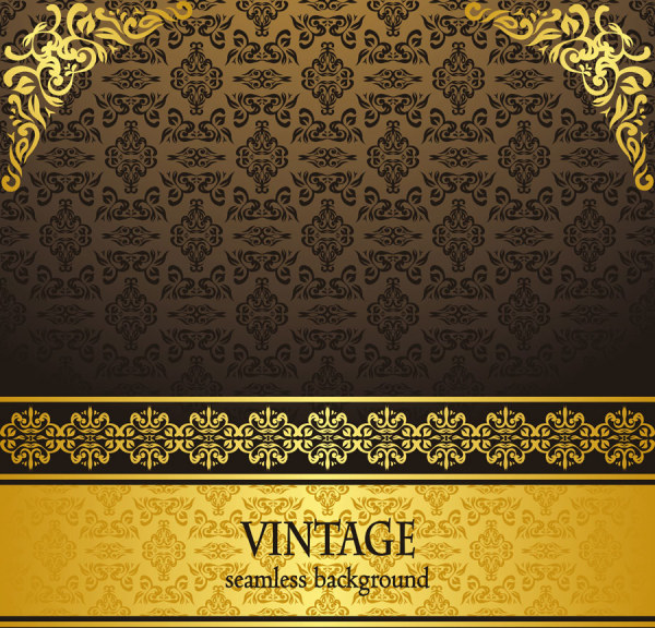 Luxury vintage backgrounds 3 design vector