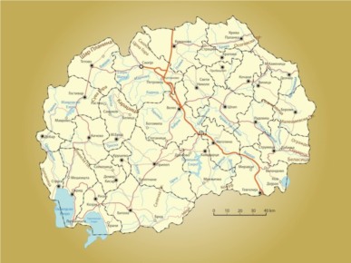 Macedoni Map vector graphic