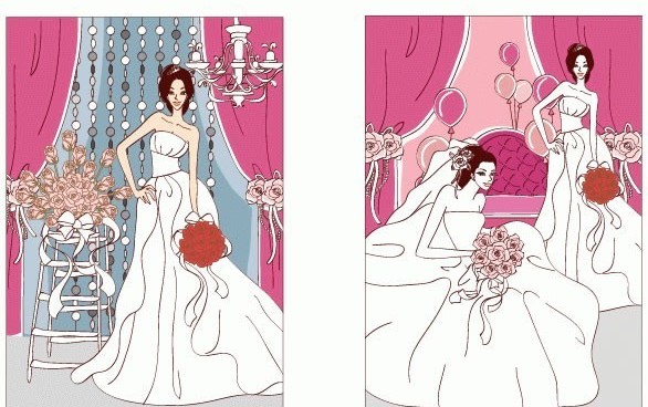 Marriage gauze picture vector