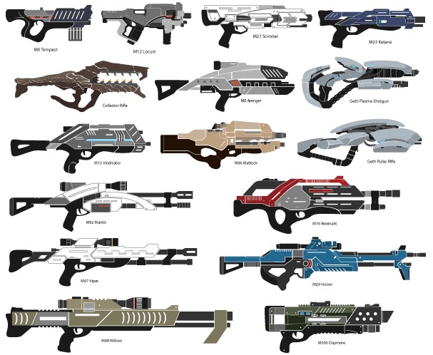 Mass Effect Weapons Pack vector