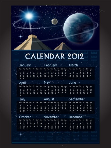 Mayan Calendar Vector set
