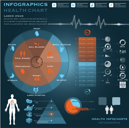 Medical Infographics Elements 2 vectors graphics