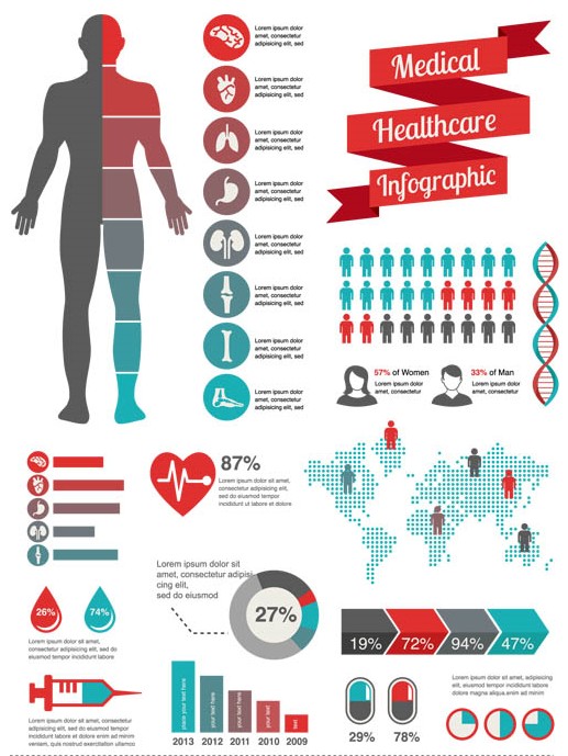 Medical Infographics Elements art vector