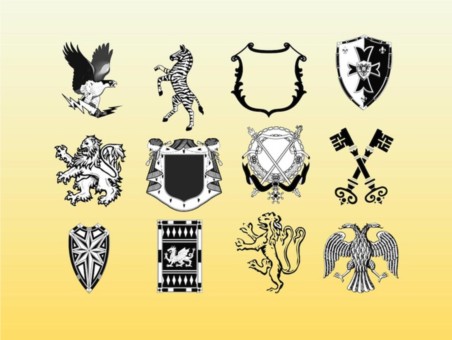 Medieval Heraldry vector material