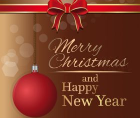 Merry Christmas and Happy New Year brown vector 05