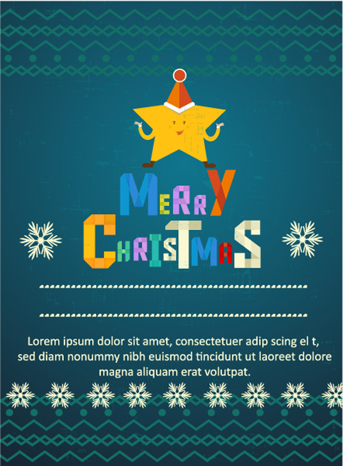 Merry Christmas color background 2 vector graphics