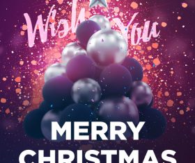 Merry christmas gold party flyer with poster template vector 11