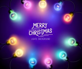 Merry christmas lishts backgrounds vector graphics 01