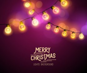 Merry christmas lishts backgrounds vector graphics 05