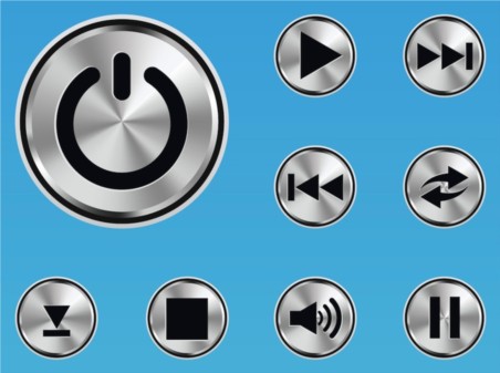 Metal Buttons vector graphic