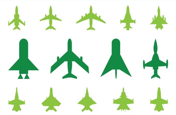 Military Planes Icons vector