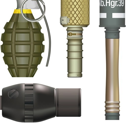 Military grenade vector design