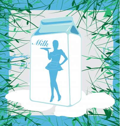 Milk Free creative vector