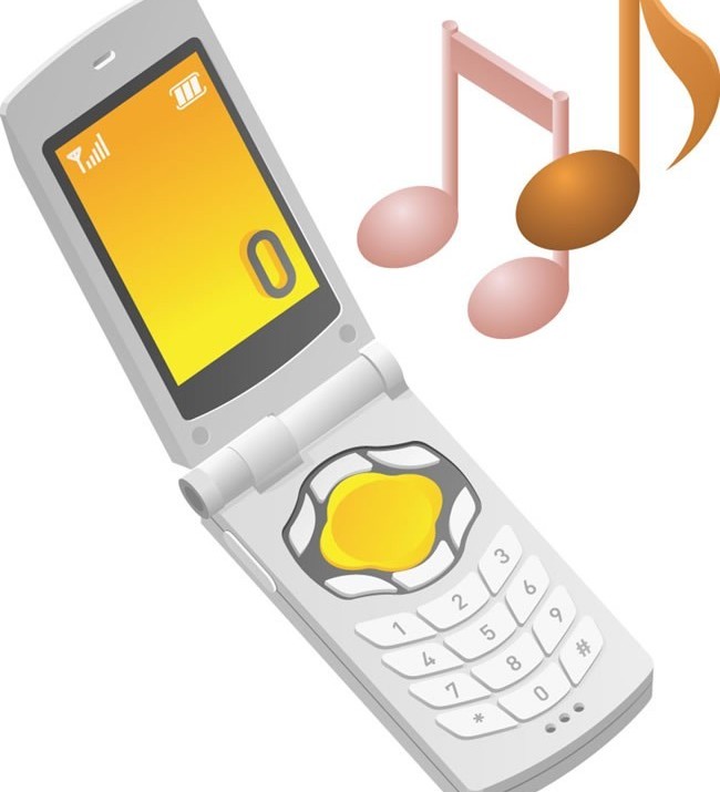 Mobile phone music vector