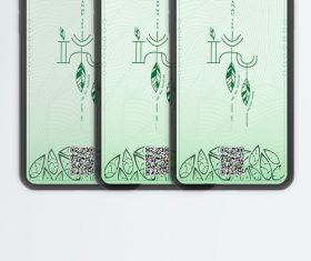 Mobile phone with simple fonts and patterns