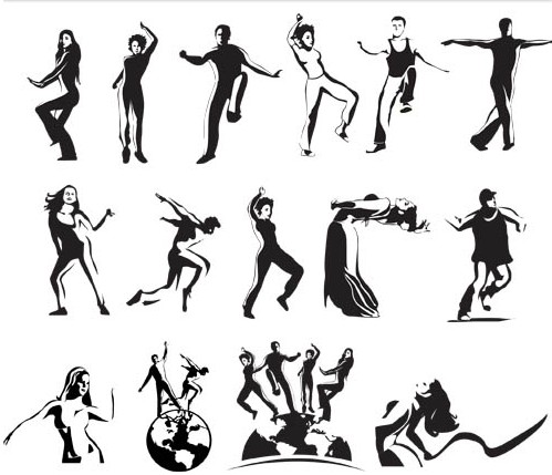 Modern Dancers vectors graphics