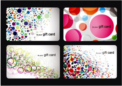 Modern Gift Card Templates Set creative vector