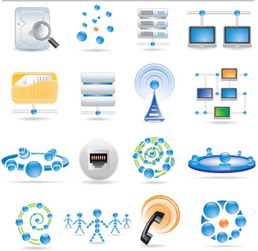 Modern Network Icons vector set
