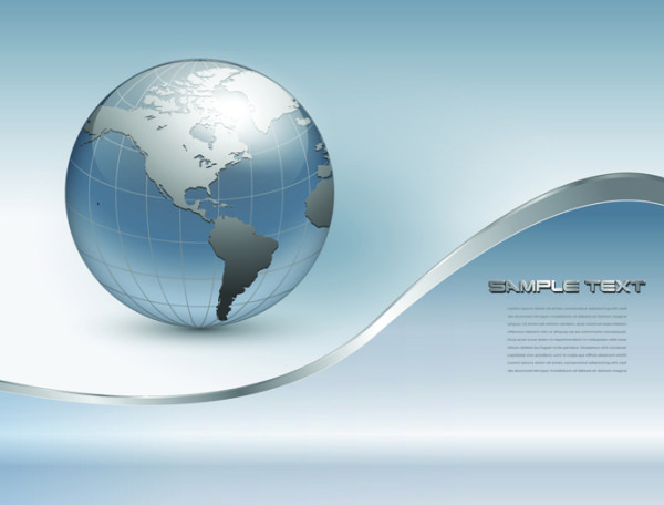 Modern globe background vector