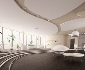 Modern loft with and living room Stock Photo 05