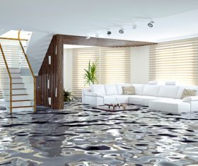 Modern loft with and living room Stock Photo 09