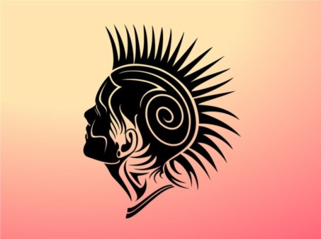 Mohawk Girl Design vector