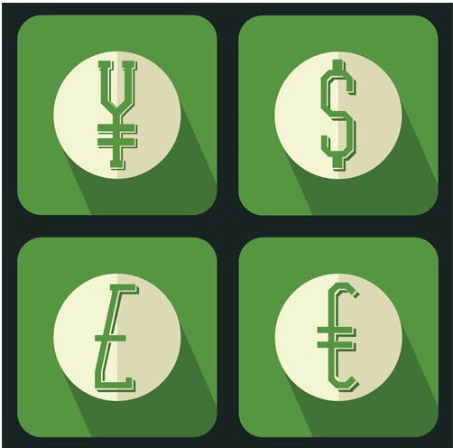 Money Flat Icons vectors material