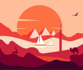 Mountain landscape vector