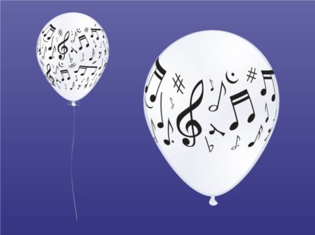 Music Balloons vector