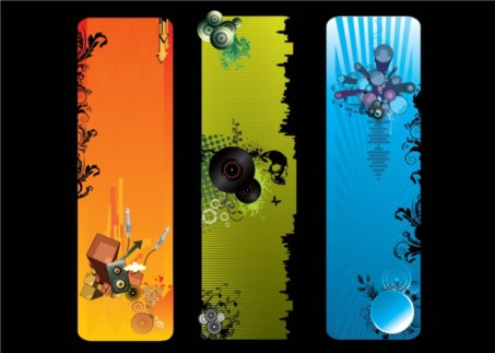 Music Banners vector