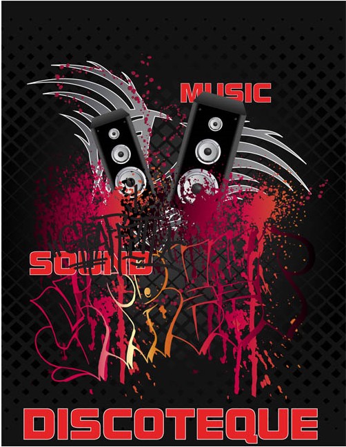 Music Style Backgrounds 24 vector graphic
